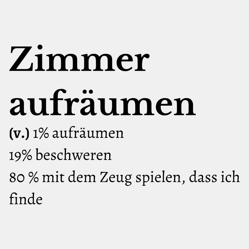Zimmer aufräumen Duden