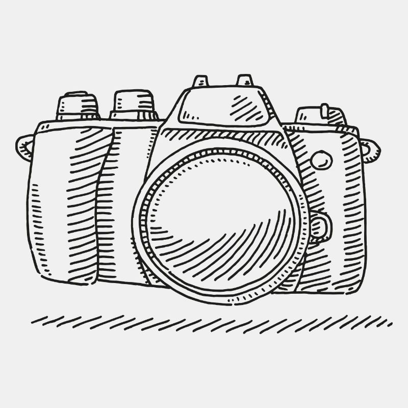 Caméra Caméra Noir et Blanc Dessin