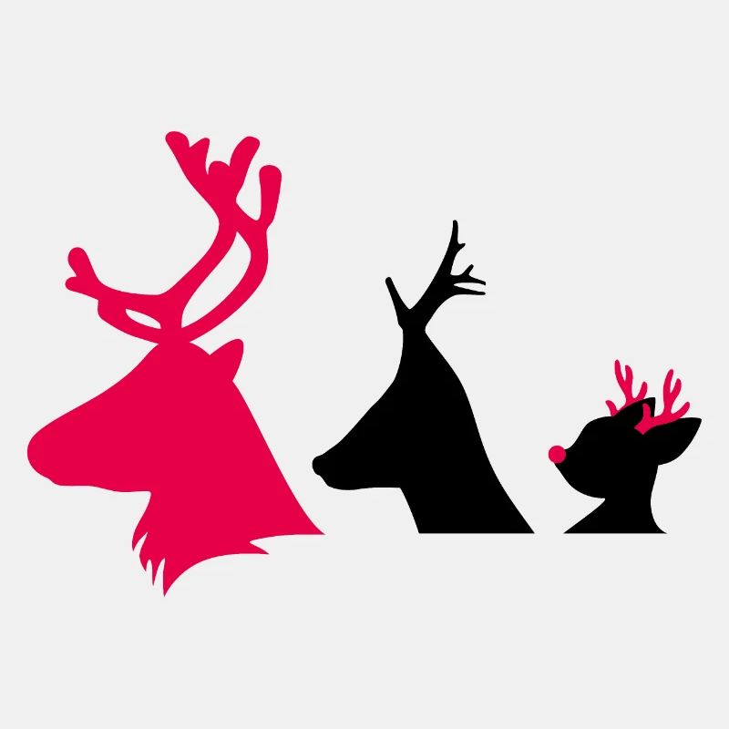 Weihnachtliche Hirschköpfe