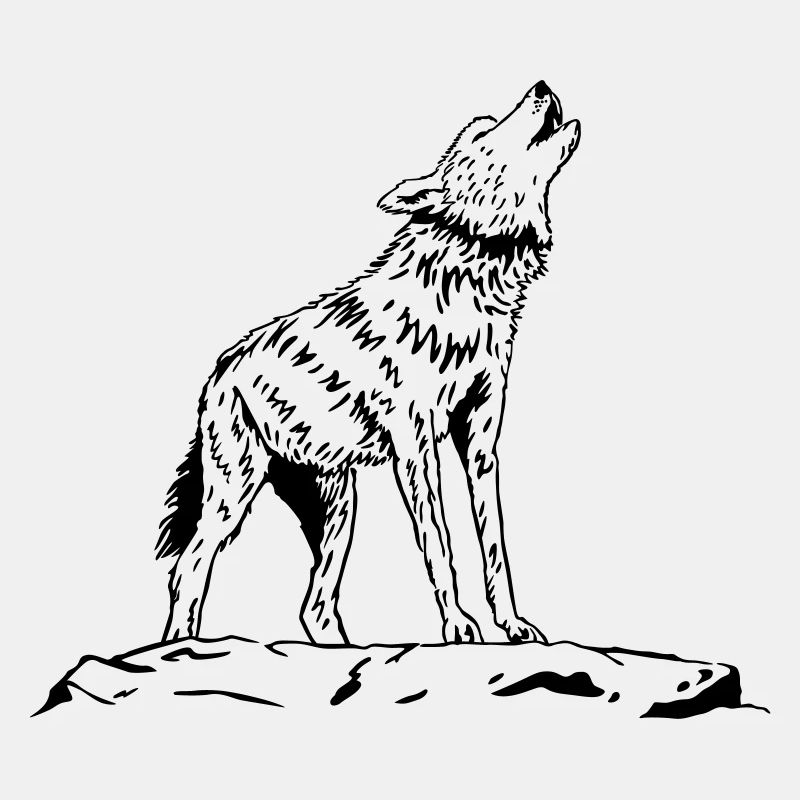Heulender Wolf