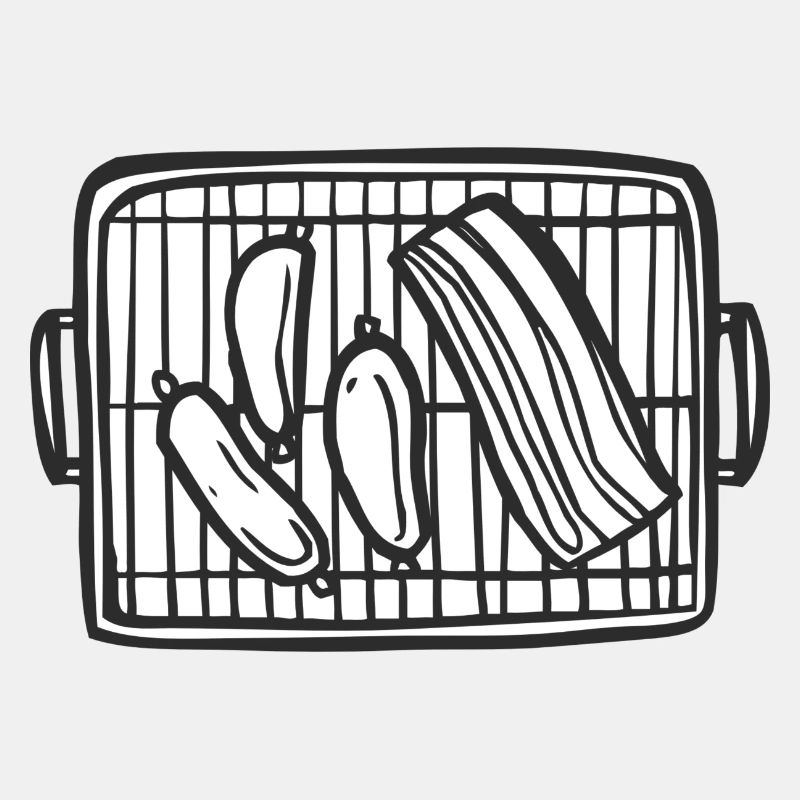 Grill mit Fleisch
