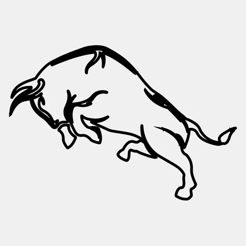 Stier tobt