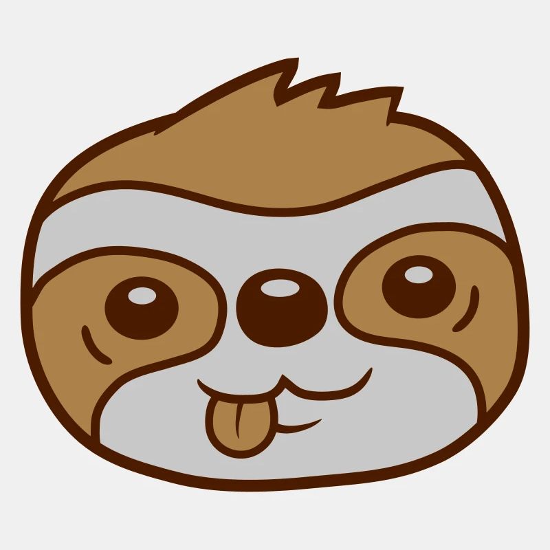 Gesicht Faultier Comic Kopf