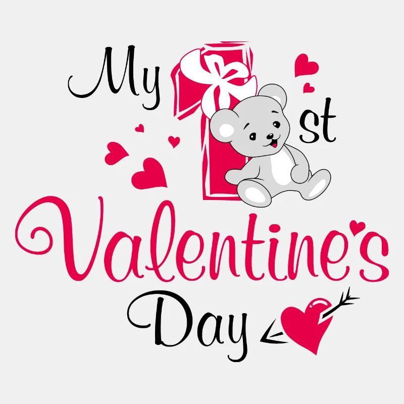 Ma première Saint-Valentin. Design mignon