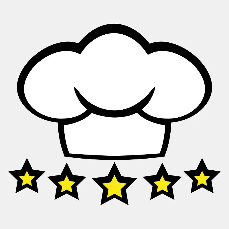 Chef Kitchen Chef's Hat 5 Star Master Cool