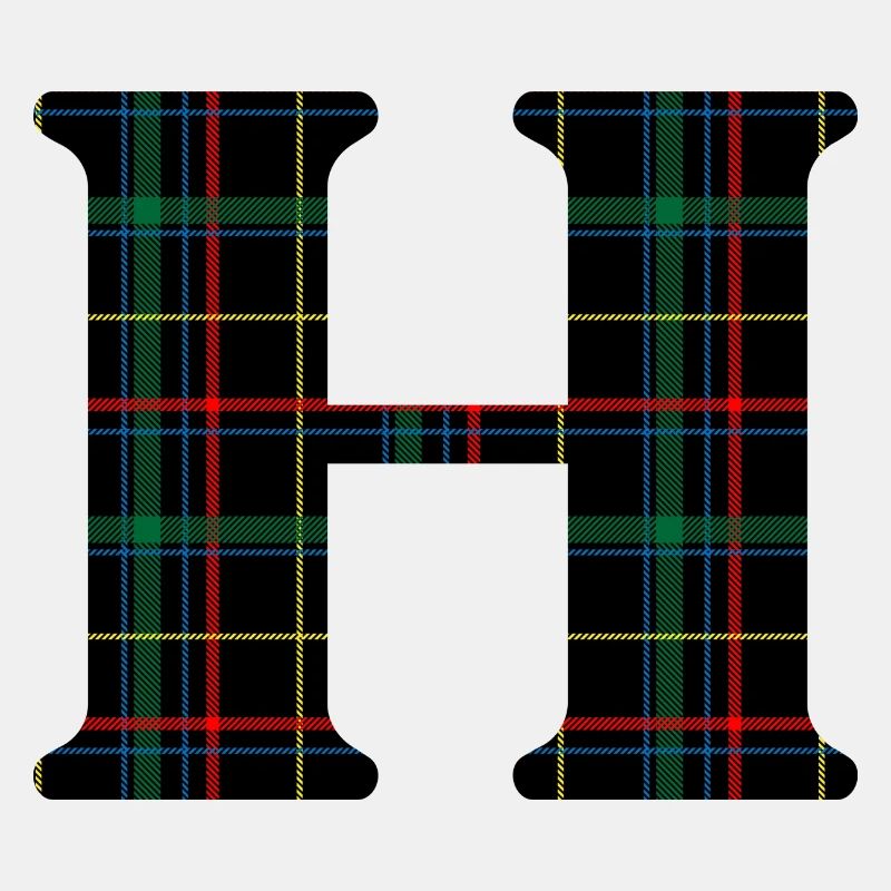 Monogramm h schottischer Tartan