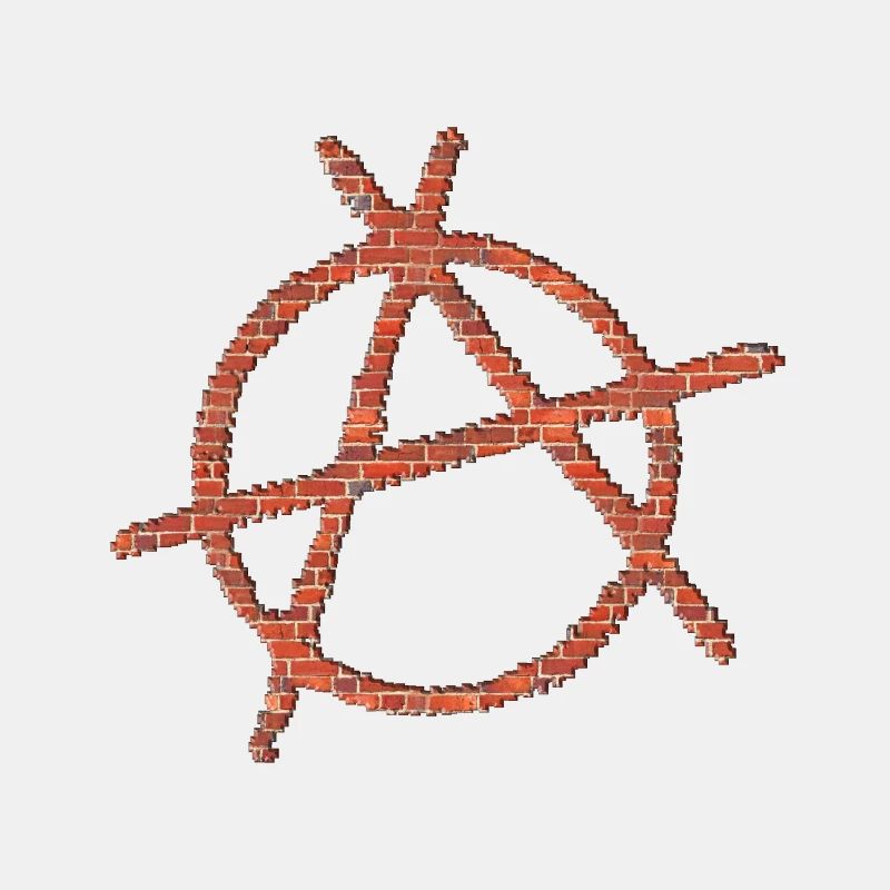 3D stones anarchy, anarchy anarchist symbol
