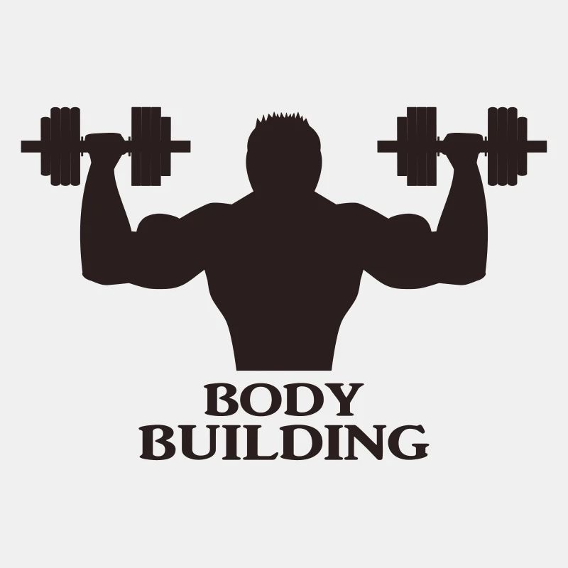 Bodybuilder mit Hanteln