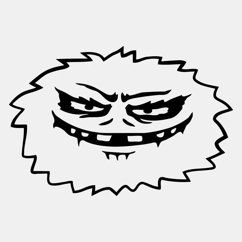Comic haariges böses Monster