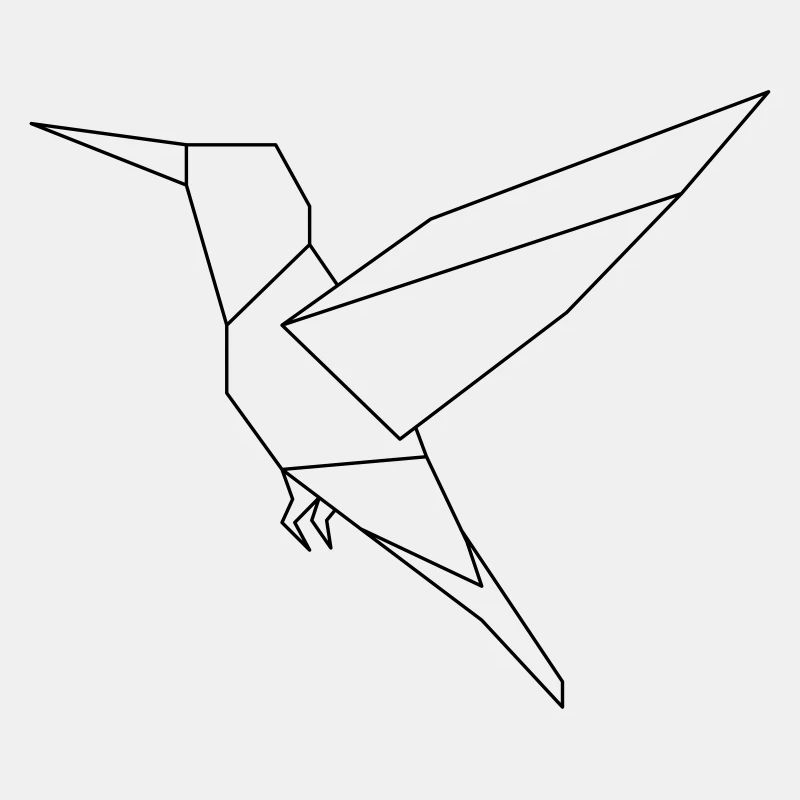 Oiseau géométrique abstrait triangle formes art