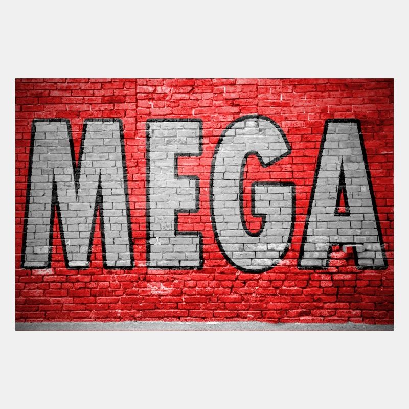 Mega Ziegelsteinmauer Graffiti