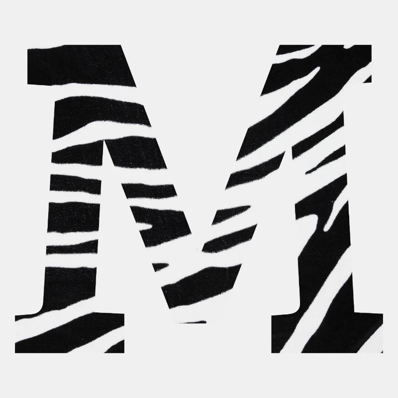Buchstabe m zebra