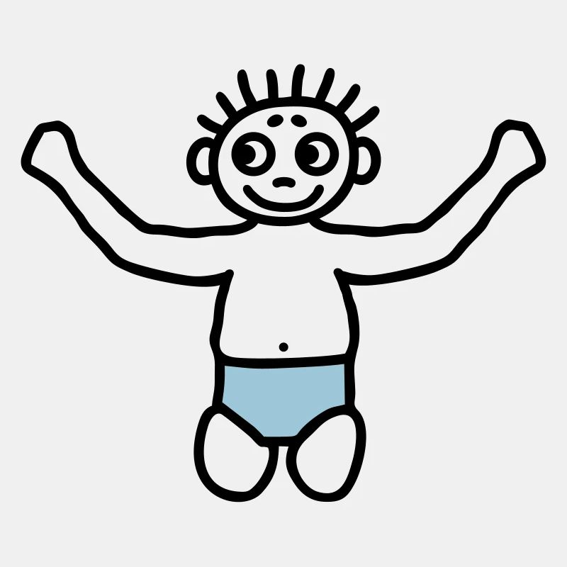 Baby mit Windel - V2