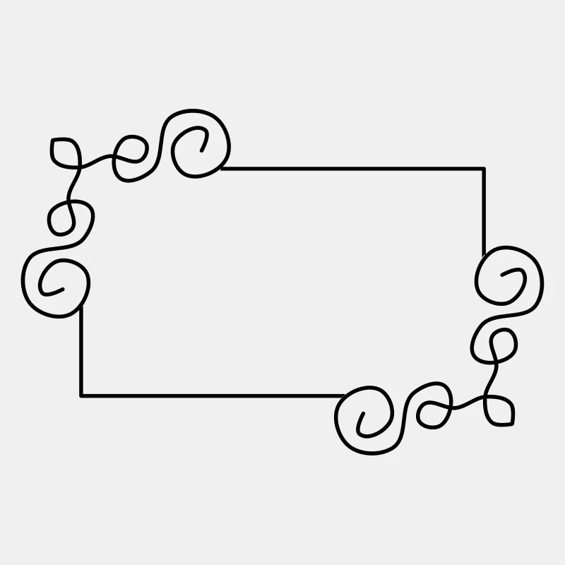 Frame with frills ornament pattern decoration