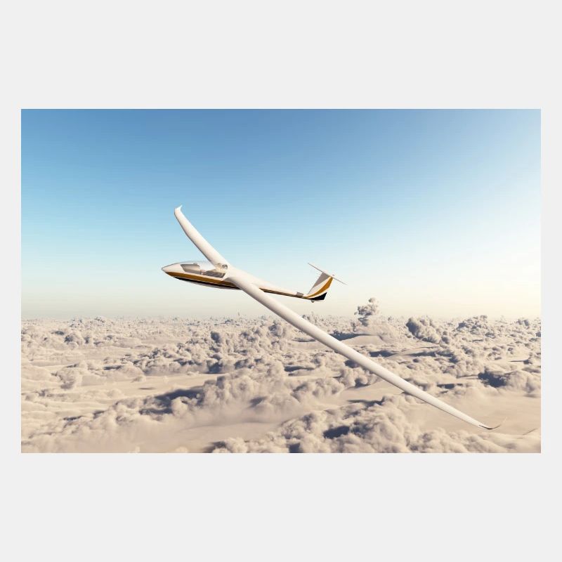 Glider above the clouds
