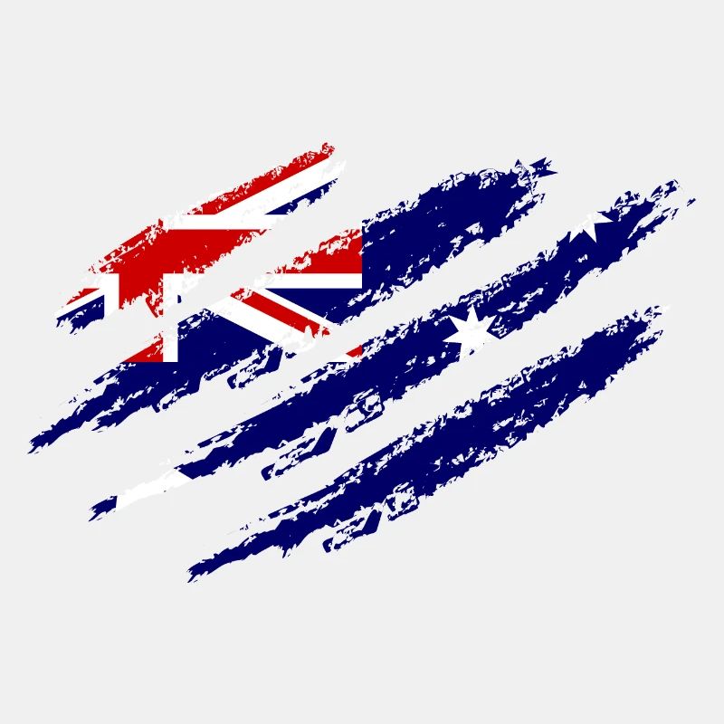 Griffes à gratter du drapeau australien coupées sous