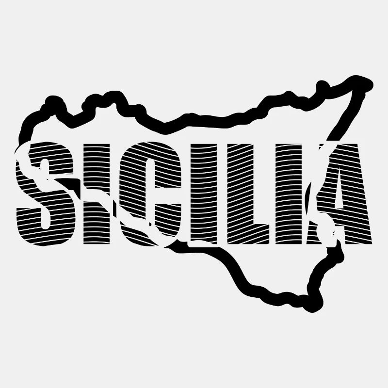 Sicily souvenir t-shirts, map design