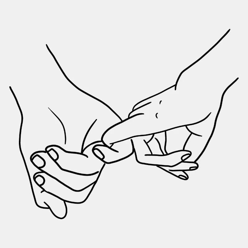 Mains de fixation, relation, amour, couple