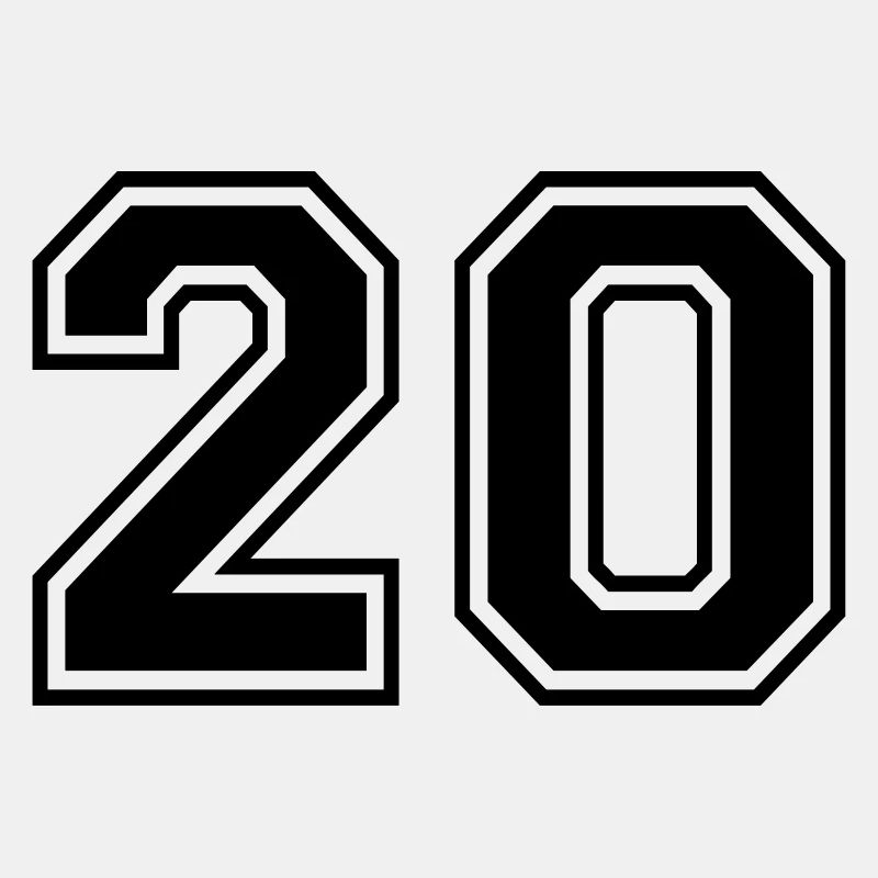 Numero 20 Équipe Foot baseball basket université