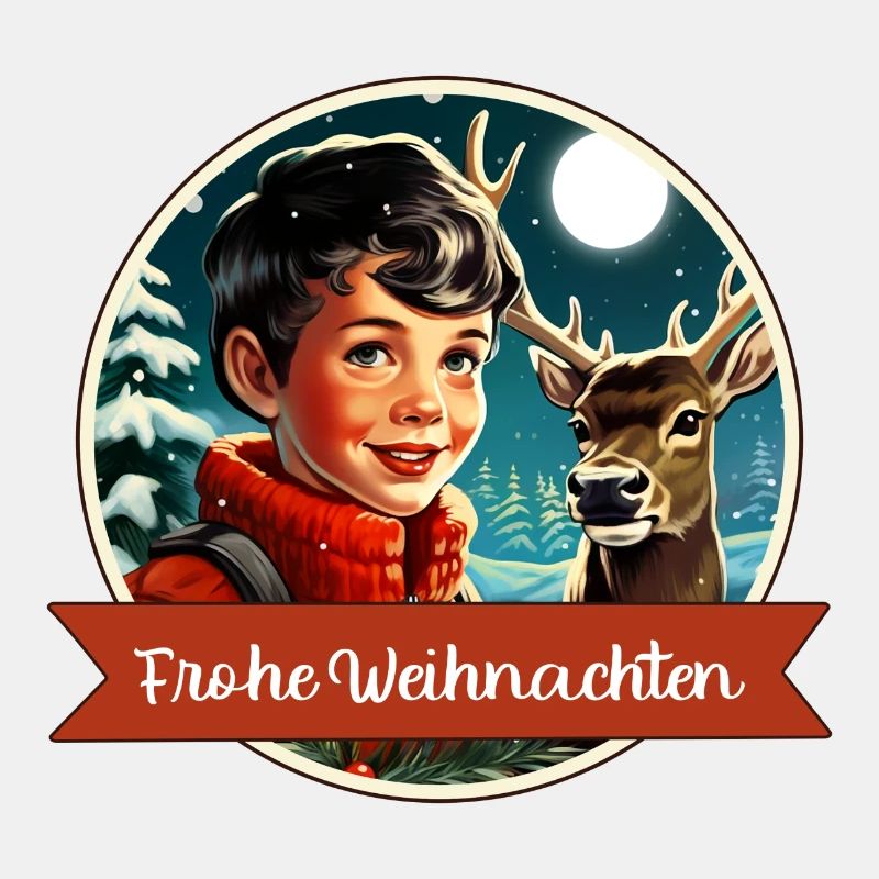 Junge im Winterwald