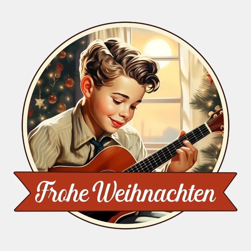 Junge spielt Weihnachtslied