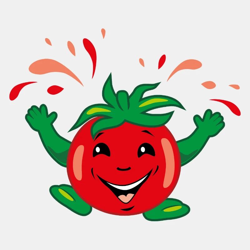 Cartoonhafte saftige Tomate