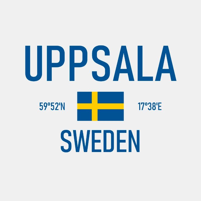Uppsala - Suède - Sverige - Coordonnées du drapeau
