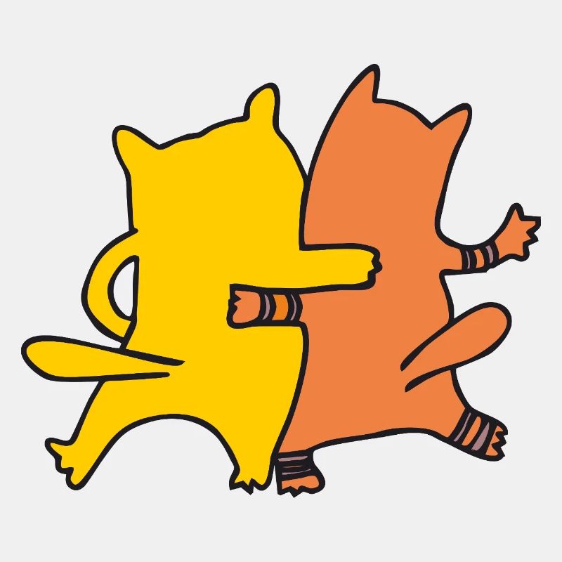 katzenfreunde gelb orangen