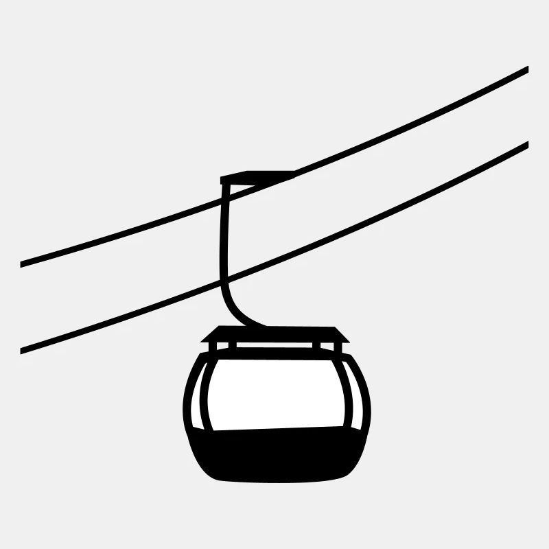 eine einzelne gondelbahn seilbahn gondel winter ur