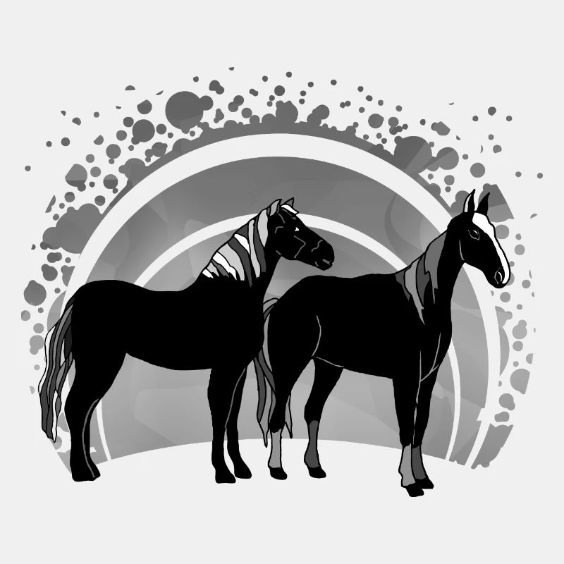 The horses