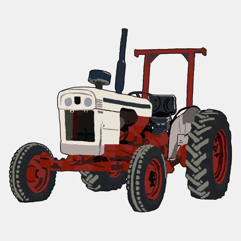 Weisser Traktor