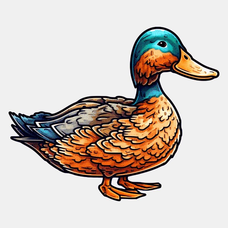A very beautiful duck as a feathered poultry