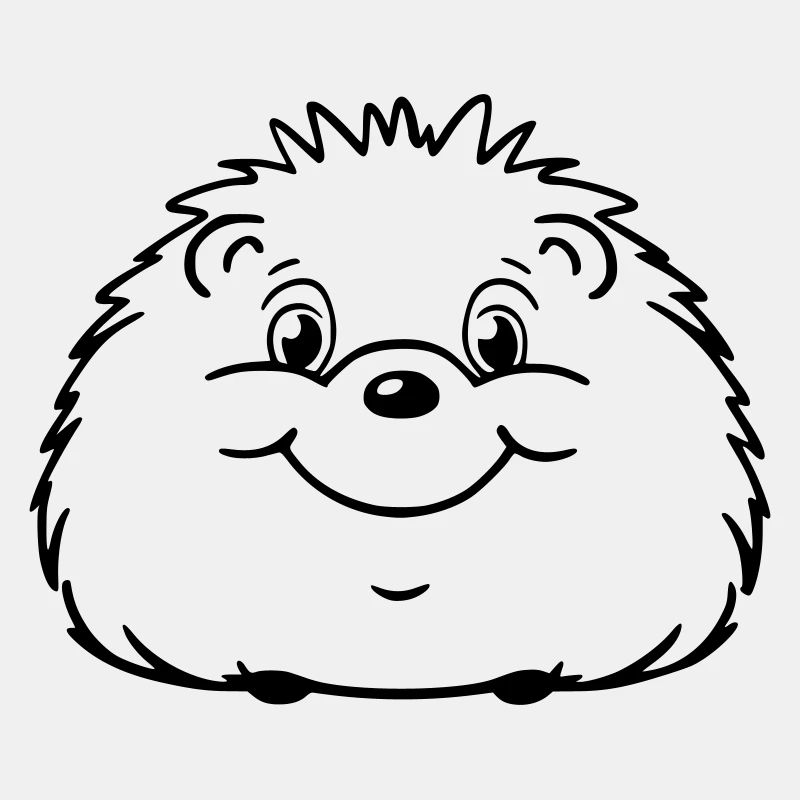 Chubby hedgehog as vector illustration