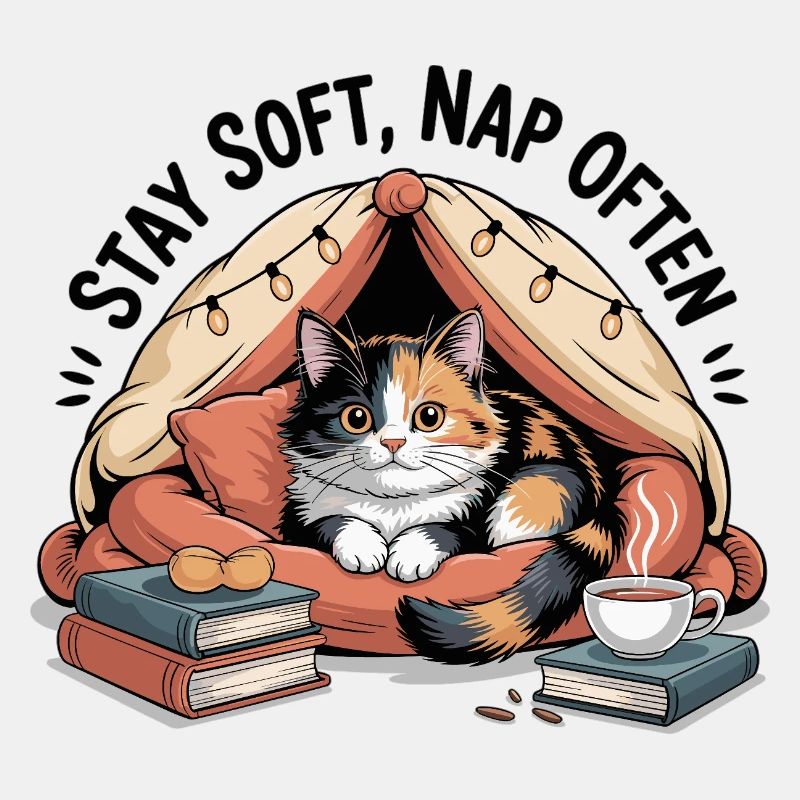 Restez doux, faites souvent la sieste – Chat câlin