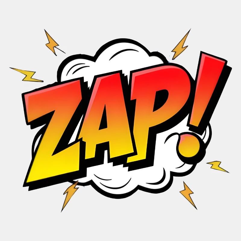 ZAPPER! - Une exclamation dynamique de bande dessinée
