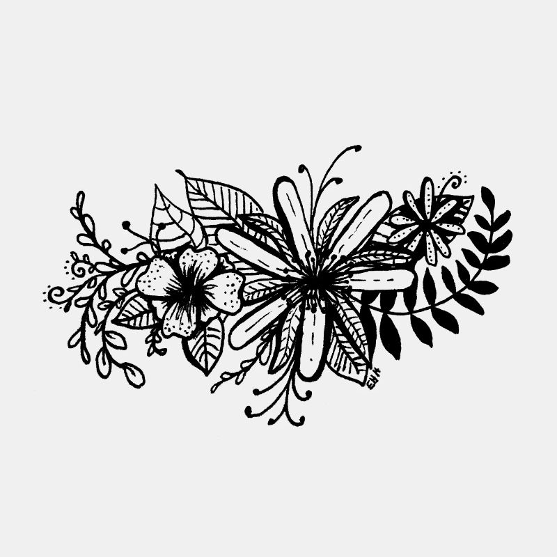 Schwarze Blume Artwork
