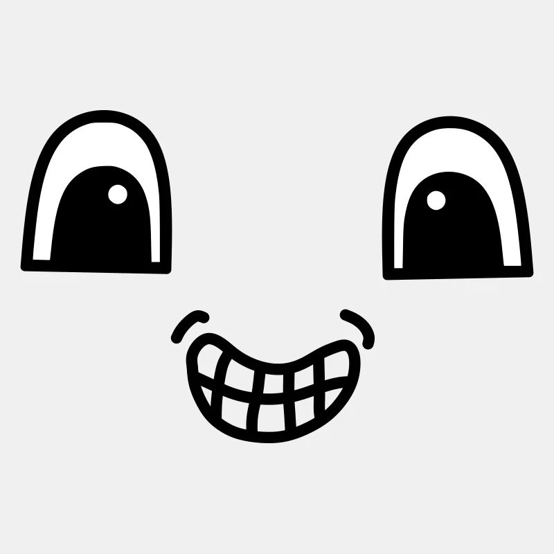 Cute face showing teeth
