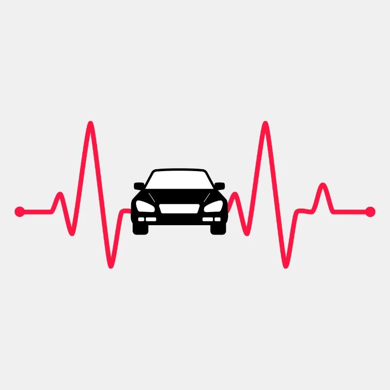 Auto Herzfrequenz Autofahrer Geschenk Automobile
