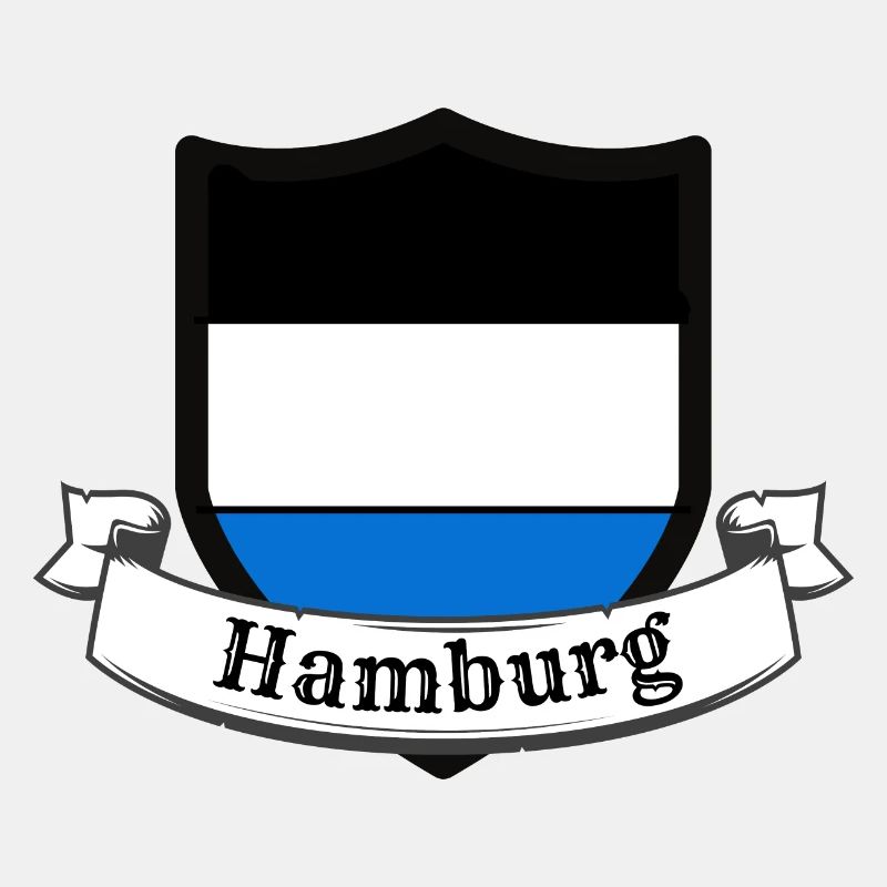 Wappen Hamburg Schwarz