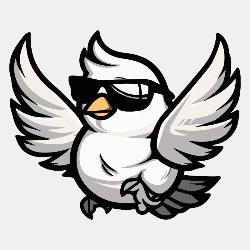 Taube Vogel Comic Cool