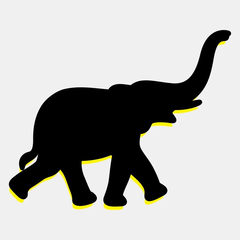 Un gros éléphant avec le tronc