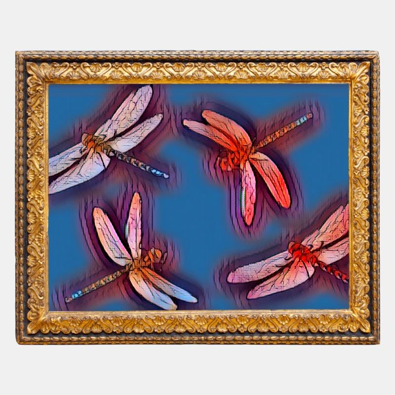 Kunstdruck Art Bilderrahmen Libellen