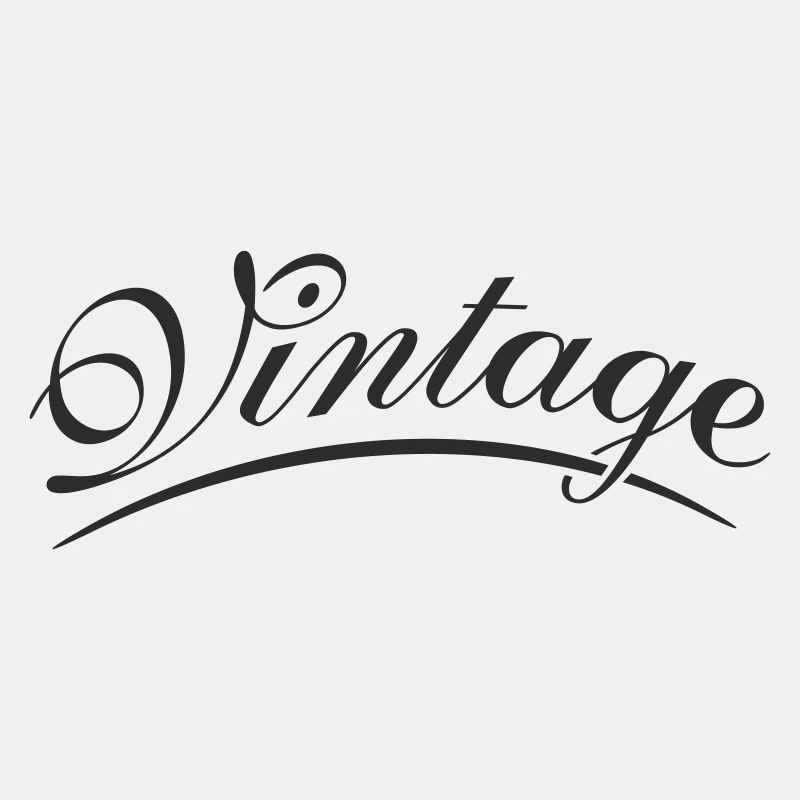 Vintage lettering in cursive script