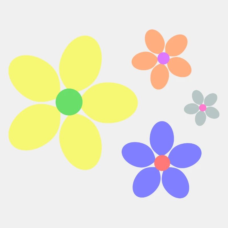 bunte Blumen Hippie retro