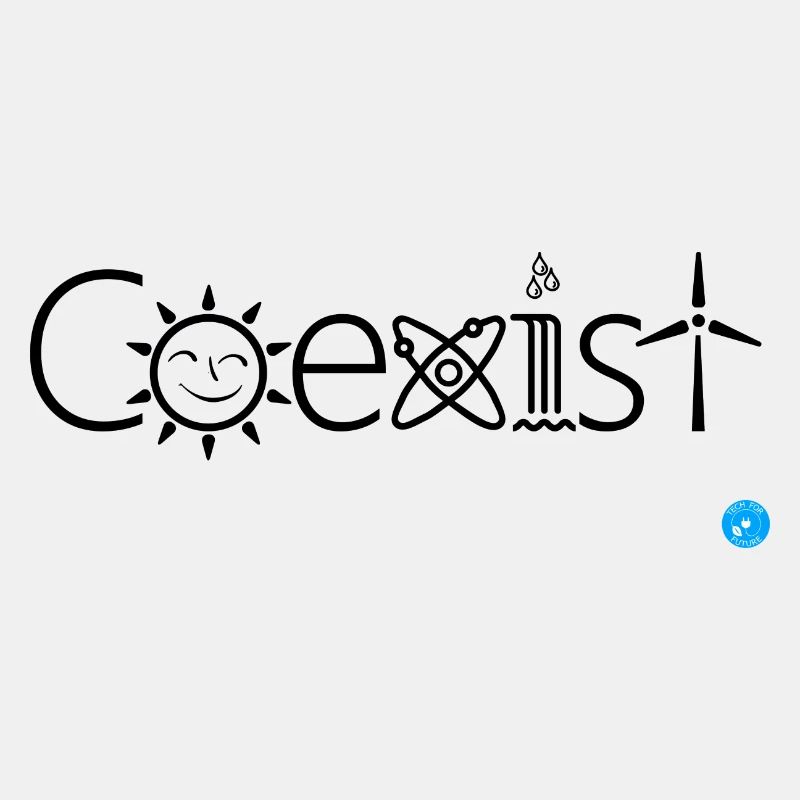 Coexist Solar & Nuclear Power & Hydropower Wind Power