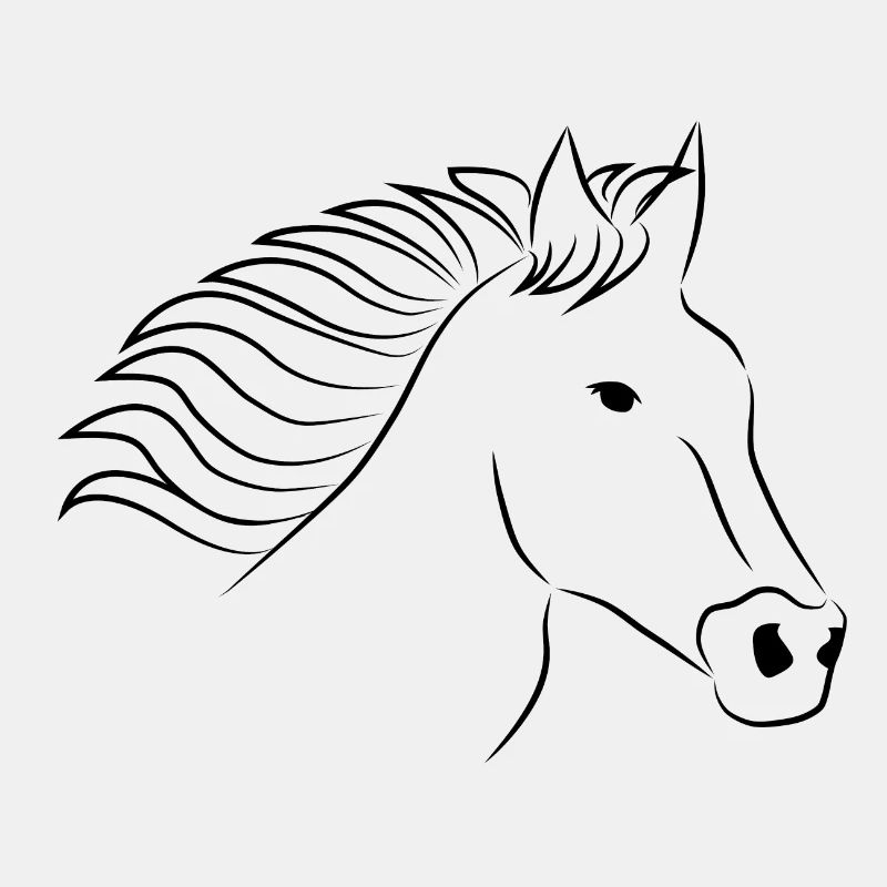 Pferd Pferdekopf schwarz