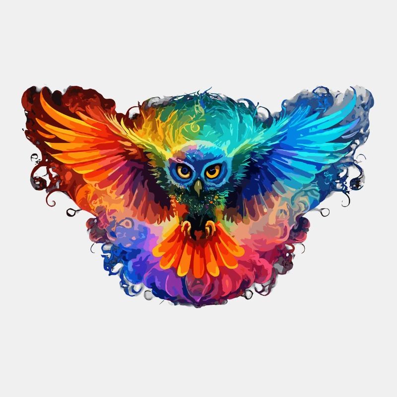 Regenbogen Eulenherz Kunst
