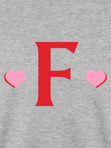 Buchstabe f rote Herzen