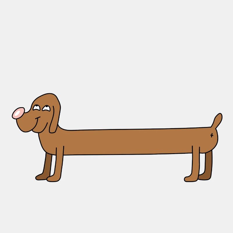 Glücklicher langer Dackel