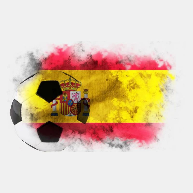Spanien-Flagge mit Fußball
